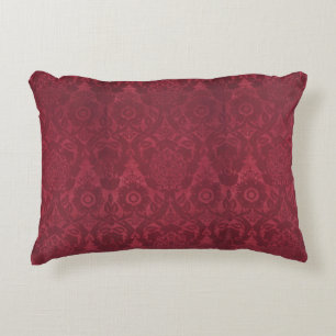 Vintage William Morris Acorn Embossed Velvet Accent Pillow
