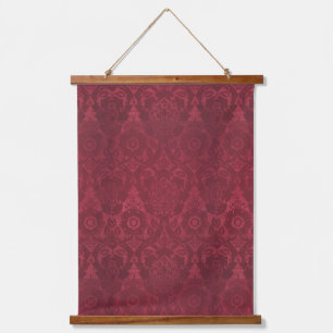 Vintage William Morris Acorn Embossed Velvet  Hanging Tapestry