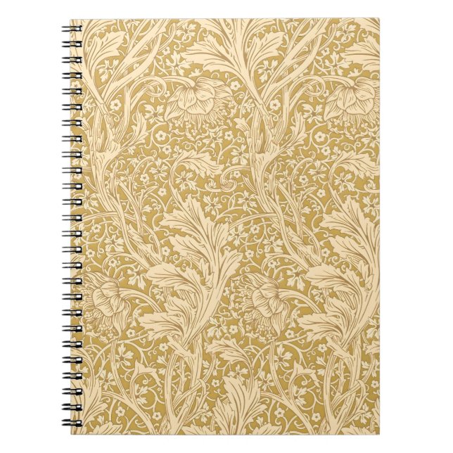 Vintage William Morris Arcadia Gold Seamless Notebook (Front)