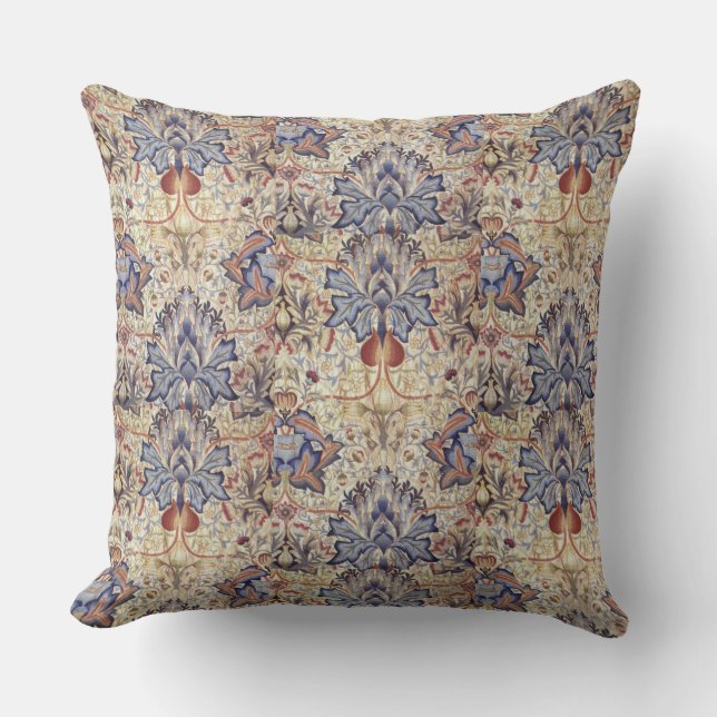 Vintage William Morris Artichoke Throw Pillow (Front)