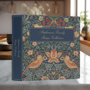 Vintage William Morris Bird Tapestry Family Recipe Binder