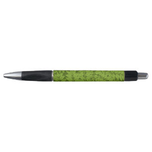Vintage William Morris Branch Green Leaf Pattern Pen