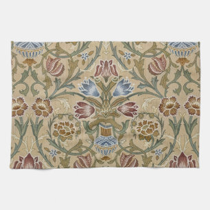 Vintage William Morris Brocade Floral Symmetrical Kitchen Towel