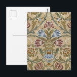 Vintage William Morris Brocade Floral Symmetrical Postcard<br><div class="desc">Add a touch of historic grandeur to your home with the exquisite "Brocade" pattern, designed by William Morris circa 1915-1917. This digitally restored masterpiece features a sophisticated symmetrical composition of blooming flowers and elegant vases set against a textured champagne gold background. A quintessential Arts and Crafts aesthetic, perfect for luxury...</div>