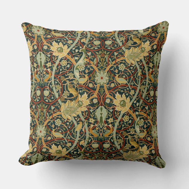Vintage William Morris Bullerswood Carpet Throw Pillow (Front)