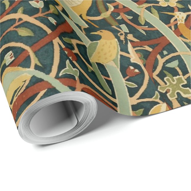 Vintage William Morris Bullerswood Carpet Wrapping Paper (Roll Corner)