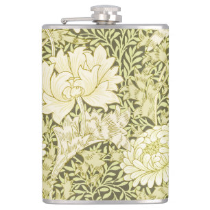 Vintage William Morris Chrysanthemum Pattern Hip Flask