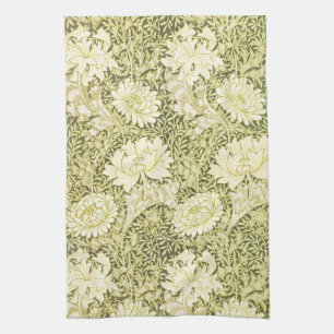 Vintage William Morris Chrysanthemum Pattern Kitchen Towel