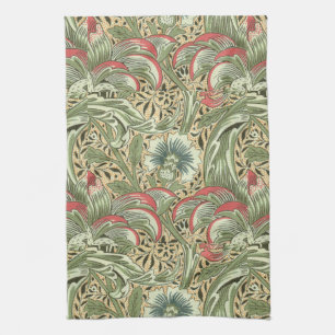 Vintage William Morris Corncockle Flowers Kitchen Towel