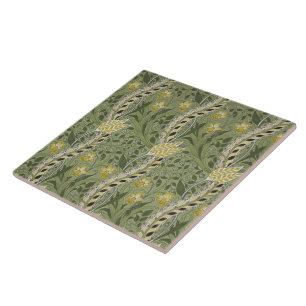 Vintage William Morris Daffodil Flowers Yellow Tile