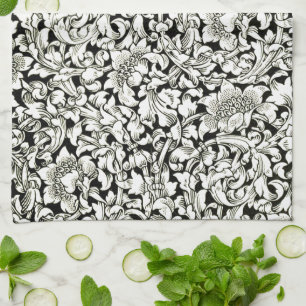 Vintage William Morris Decorative Textile Pattern Kitchen Towel