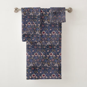 Vintage William Morris Evenlode Pattern Bath Towel Set