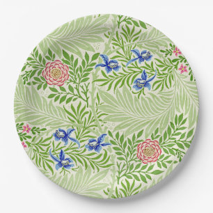 Vintage William Morris Ferns and Flowers Paper Plate