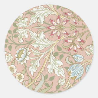 Vintage William Morris Floral Pattern   Classic Round Sticker