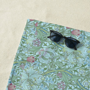 Vintage William Morris Golden Lily Beach Towel