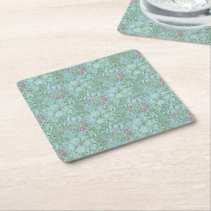 Vintage William Morris Golden Lily      Square Paper Coaster