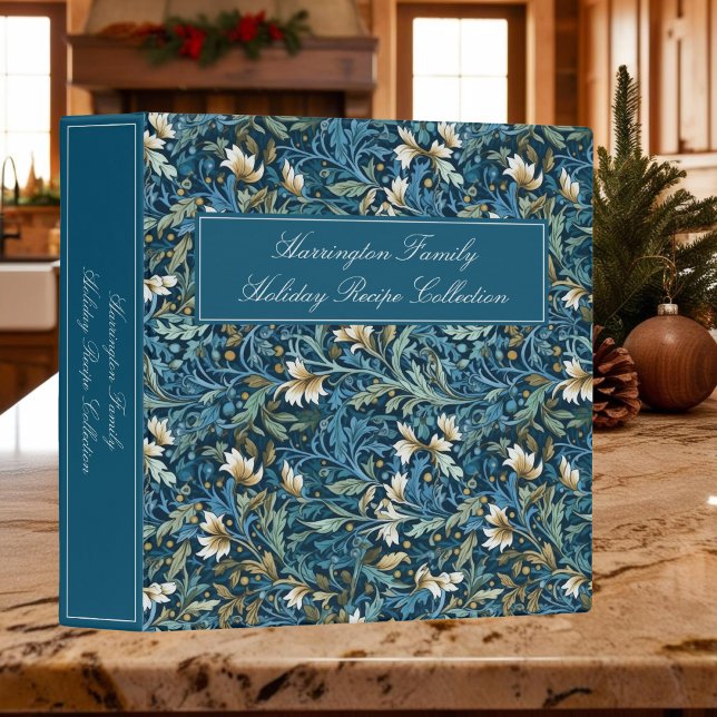 Vintage William Morris Holiday Blue Recipe Binder (Vintage William Morris Holiday Blue Recipe 3 Ring Binder)