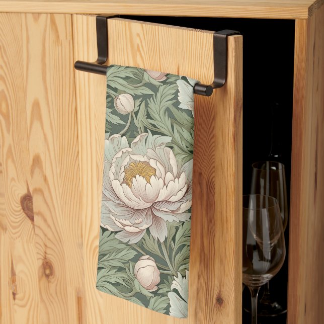 Vintage William Morris Inspired Kitchen Towels (Thirds Fold)