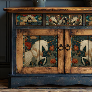 Vintage William Morris Inspired Unicorn Floral Tissue Paper