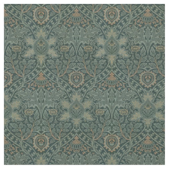 Vintage William Morris Ispahan Pattern Fabric (Close Up)