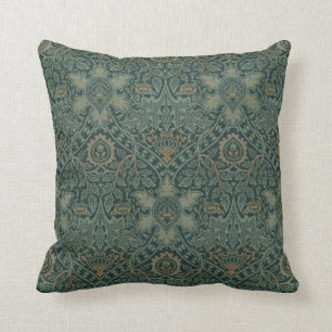 Vintage William Morris Ispahan Pattern Throw Pillow