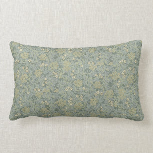 Vintage William Morris Jasmine Lumbar Pillow