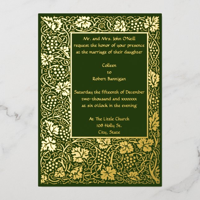 Vintage William Morris Kelmscott Grapevine Border (Front)