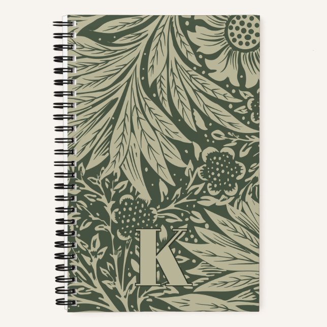 Vintage William Morris Marigold Pattern Notebook (Front)