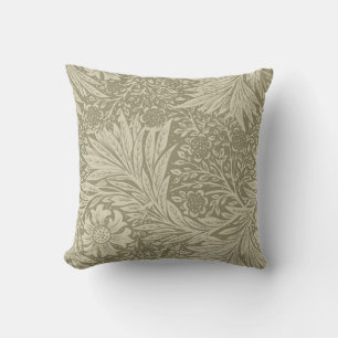 Vintage William Morris Marigold Pattern Throw Pillow