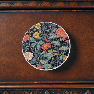 Vintage William Morris Pattern Ceramic Knob