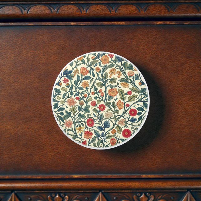 Vintage William Morris Pattern Ceramic Knob (Creator Uploaded)