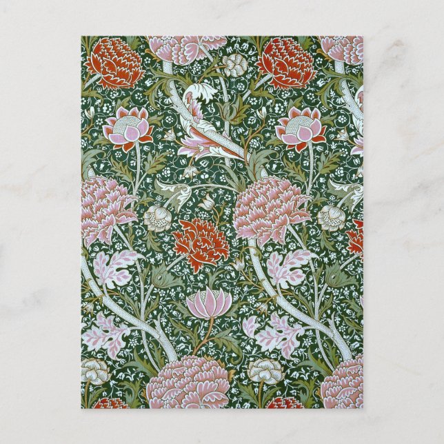 Vintage William Morris Pattern Postcard (Front)