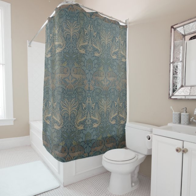 Vintage William Morris Peacock and Dragon (In Situ)
