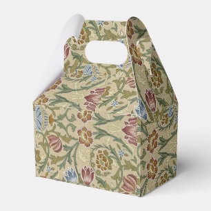 Vintage William Morris Pink Blue Brocade Favor Box