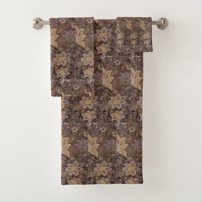 Vintage William Morris Redcar Bath Towel Set (Insitu)