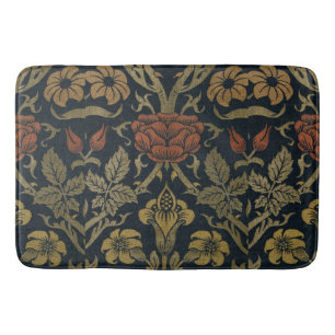 Vintage William Morris Rose and Lily Bath Mat
