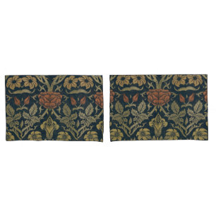 Vintage William Morris Rose and Lily Pillowcase