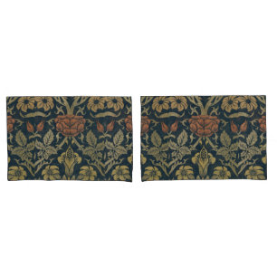 Vintage William Morris Rose and Lily Pillowcase