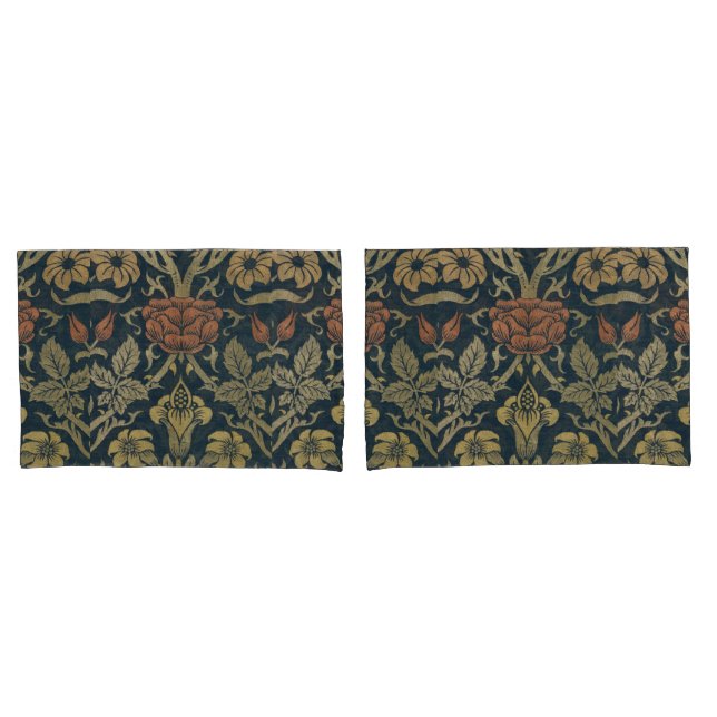 Vintage William Morris Rose and Lily Pillowcase (Front-Set)