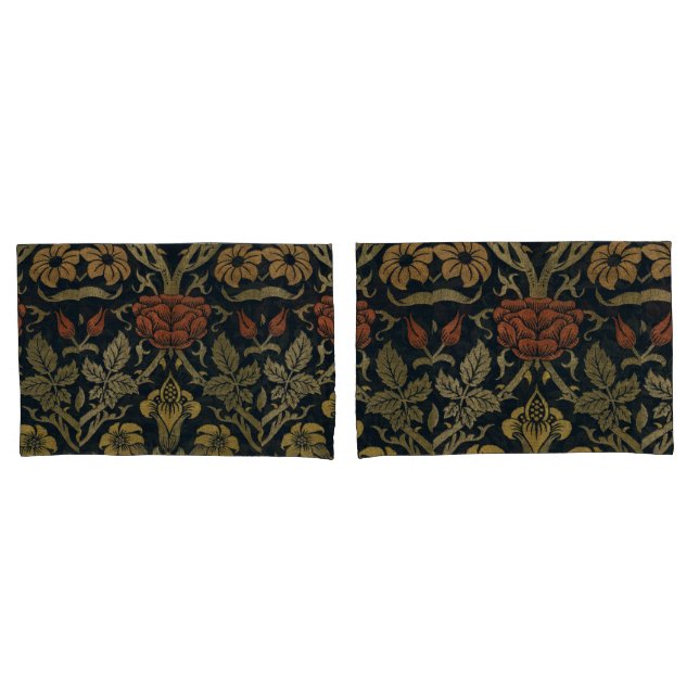 Vintage William Morris Rose and Lily Pillowcase (Front-Set)