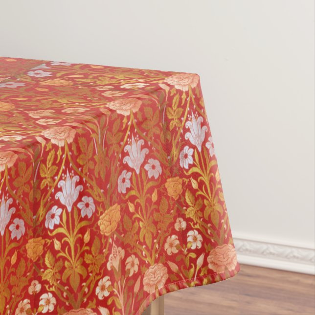 Vintage William Morris Rose and Lily Tablecloth (In Situ)