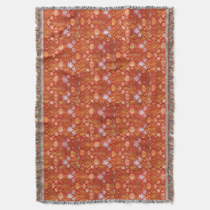 Vintage William Morris Rose and Lily Throw Blanket