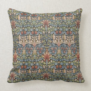 Vintage William Morris Snakehead Throw Pillow