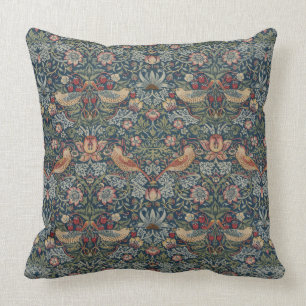 Vintage William Morris Strawberry Thief Throw Pillow