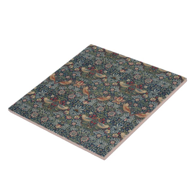 Vintage William Morris Strawberry Thief  Tile (Side)
