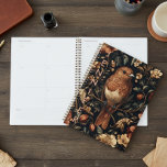Vintage William Morris Style Bird Vines Planner<br><div class="desc">This stunning vintage William Morris style planner brings nature into your work life in colourful style. The design features a serene brown bird perched on floral vines in rich colours of green, brown, black, tan, and soft rust. A beautiful addition to any home office or desktop. Created by Simply Farmhouse...</div>