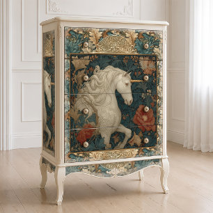 Vintage William Morris Style Unicorn Floral Tissue Paper