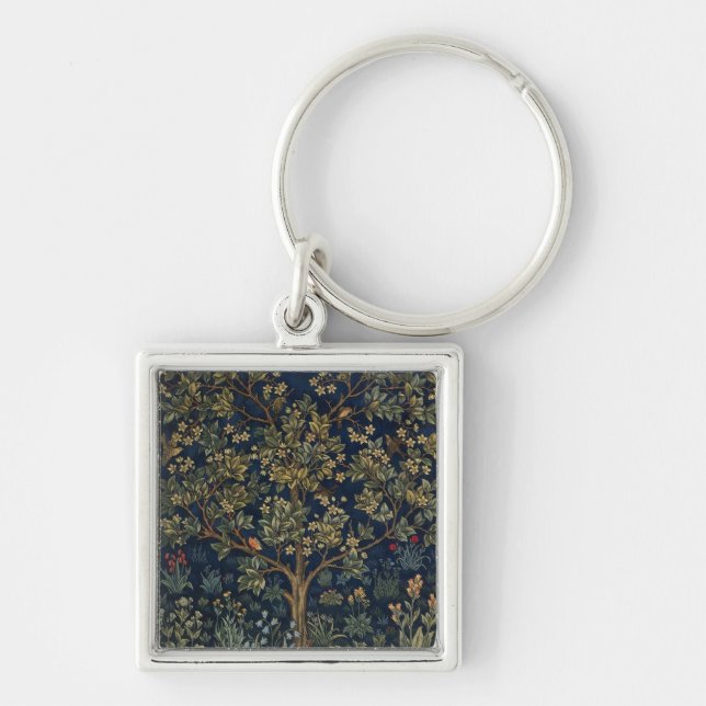 Vintage William Morris–Tree of Life  Keychain (Front)