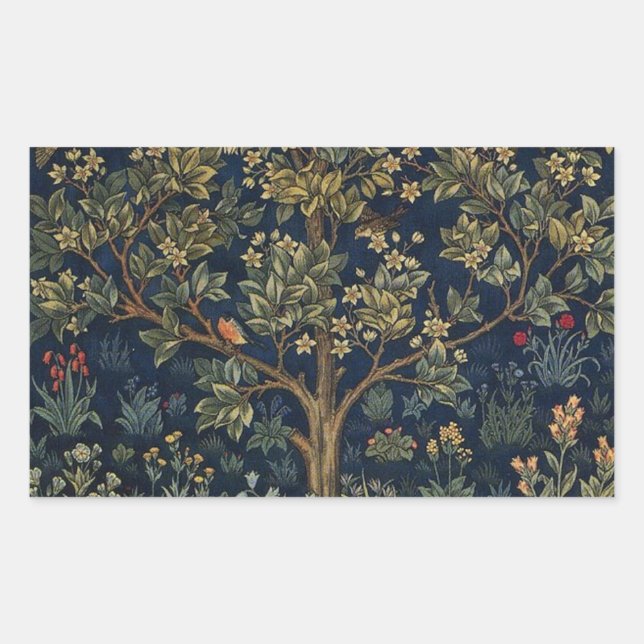 Vintage William Morris–Tree of Life  Sticker (Front)