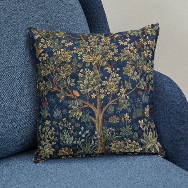 Vintage William Morris–Tree of Life  Throw Pillow (Creator Uploaded)